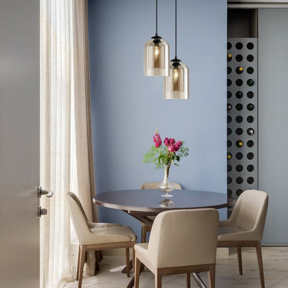 Lámpara colgante de vidrio transparente