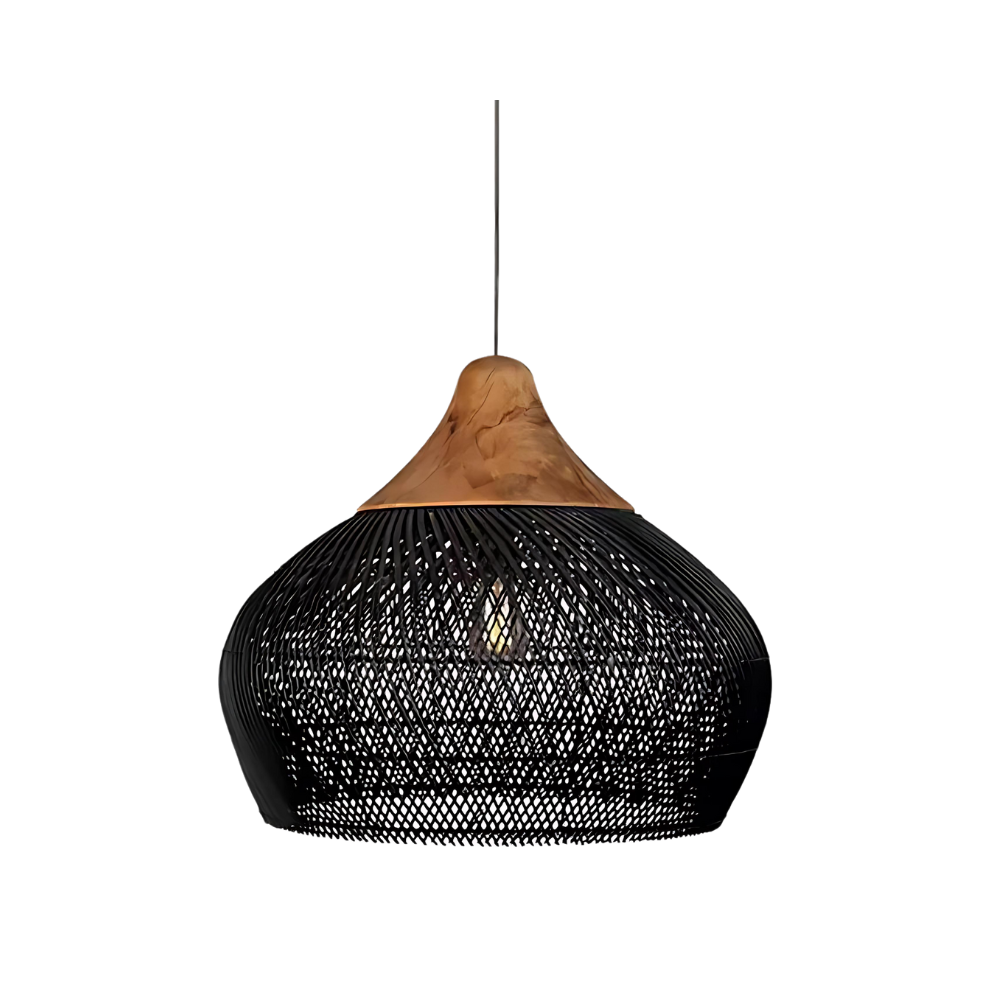 Lámpara colgante ratán bohemia