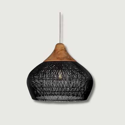 Lámpara colgante ratán bohemia