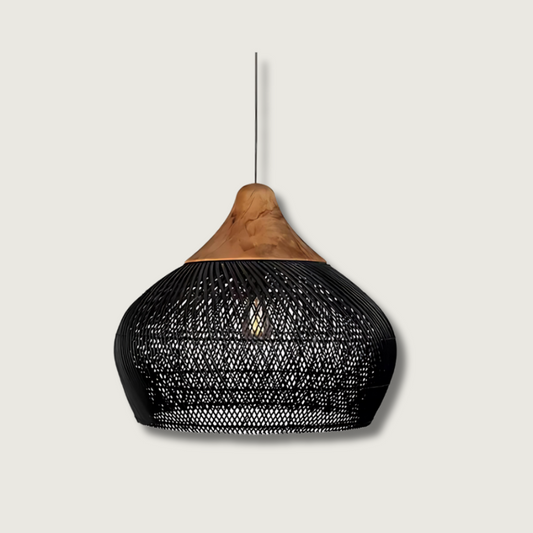Lámpara colgante ratán bohemia